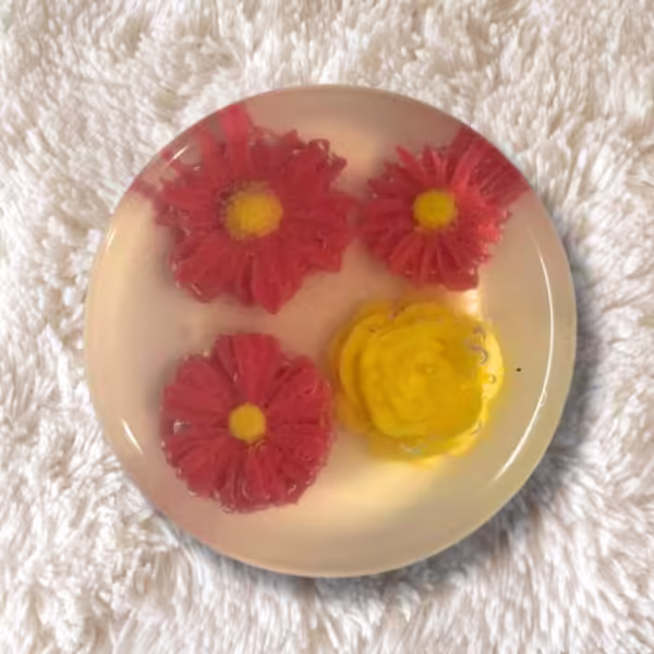 red and yellow flower double layer